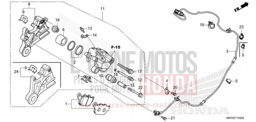 REAR BRAKE CALIPER CB500FAM de 2021